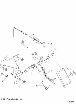 ENGINE THROTTLE PEDAL - R17RAA76NA (700556)