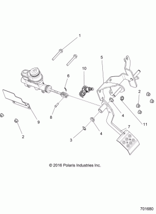 BRAKES PEDAL and MASTER CYLINDER MOUNTING - R17RTED1F1 / SD1C1 (701680)