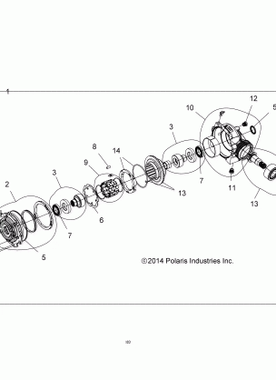 DRIVE TRAIN FRONT GEARCASE INTERNALS - Z17VAE87AB / E87AK / X87AK (49RGRTRANSINTL1333243)