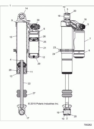 SUSPENSION FRONT SHOCK INTERNALS - Z17VAX87AK (700262)