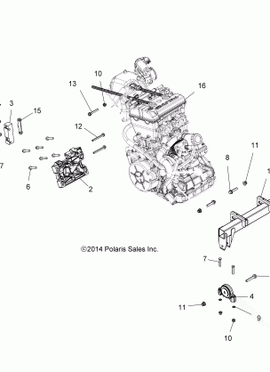 ENGINE ENGINE MOUNTING - Z17VAE87NK (49RGRENGINEMTG15RZR900)