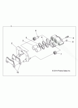 BRAKES REAR CALIPER - Z17VAE87NK (49RGRCALIPERRR15RZR900)