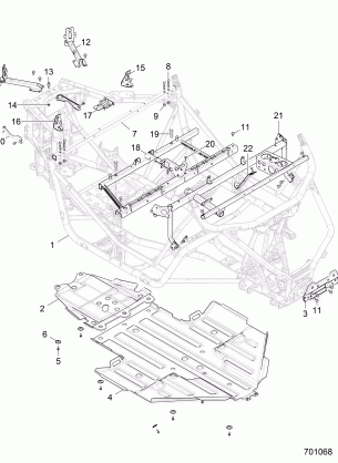 CHASSIS MAIN FRAME AND SKID PLATE - Z17VAE87NK (701068)