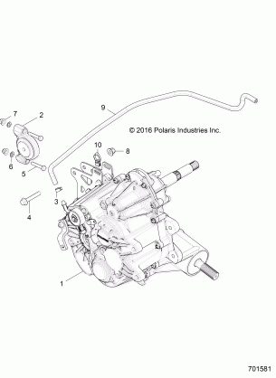 DRIVE TRAIN MAIN GEARCASE MOUNTING - Z17VAE87NK (701581)