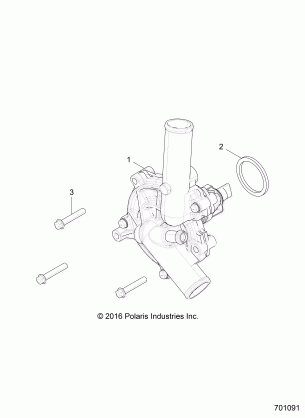 ENGINE COOLING WATERPUMP - Z17VBA87A2 / E87AB / AK / AM / LK (701091)