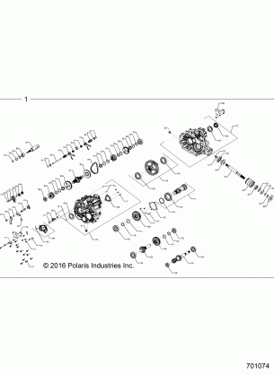 DRIVE TRAIN MAIN GEARCASE INTERNALS - Z17VBA87A2 / E87AB / AK / AM / LK (701074)