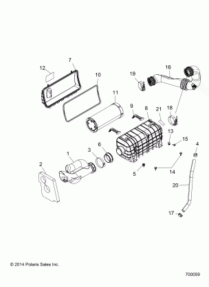 ENGINE AIR INTAKE SYSTEM - Z17VBA87A2 / E87AB / AK / AM / LK (700059)