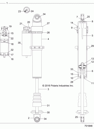 SUSPENSION REAR SHOCK INTERNALS - Z17VBE87N2 (701846)