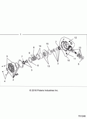 DRIVE TRAIN FRONT GEARCASE (FROM 11 / 1 / 16) - Z17VBE99AR / AL / AE (701246)