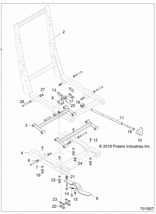 BODY SEAT BASE ADJUSTER - Z17VBS87C2 / CB (701597)