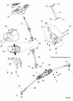 STEERING POWER STEERING ASM. - Z17VBS87C2 / CB / E87F2 (700163)