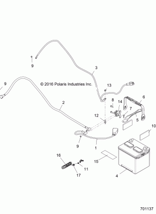 ELECTRICAL BATTERY - Z17VCE87AB / AK / AM (701137)