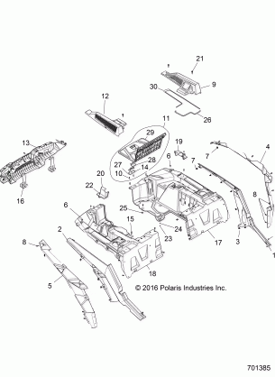 BODY REAR RACK AND FENDERS - Z17VDE92AK / AM / LK / AB (701385)