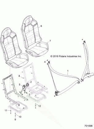 BODY SEAT BELT AND MOUNTING - Z17VDE99FM / S99FM / CM (701598)