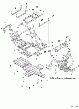 CHASSIS MAIN FRAME AND SKID PLATES - Z17VDE99FM / S99FM / CM (701180)