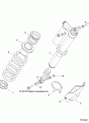 SUSPENSION REAR SHOCK MOUNTING - Z17VDE99NM (701522)