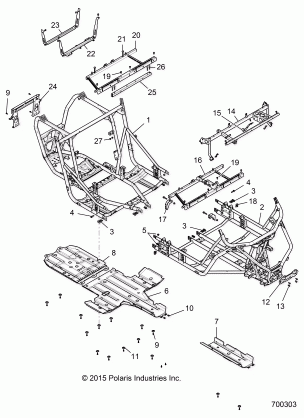 CHASSIS MAIN FRAME AND SKID PLATES - Z17VFE99AM / AW / LW / AP / M99AB (700303)