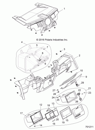 BODY DASH AND GLOVEBOX - Z17VFE99AM / AW / LW / AP / M99AB (701211)