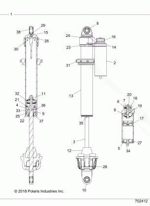 SUSPENSION FRONT INTERNALS - Z17VFE99AM / AW / LW / AP / M99AB (702412)