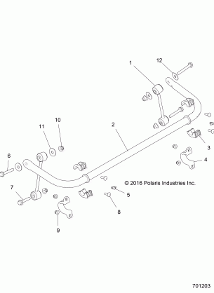 SUSPENSION STABILIZER BAR REAR - Z17VFE99AM / AW / LW / AP / M99AB (701203)