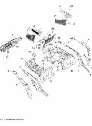 BODY REAR RACK AND FENDERS - Z17VFE99NM (49RGRRACKMTG1510004)