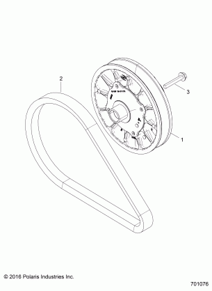 DRIVE TRAIN SECONDARY CLUTCH - Z17VFE99NM (701076)