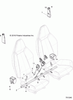 BODY SEAT MOUNTING and BELTS - Z17VHA57A2 / E57AU (701240)