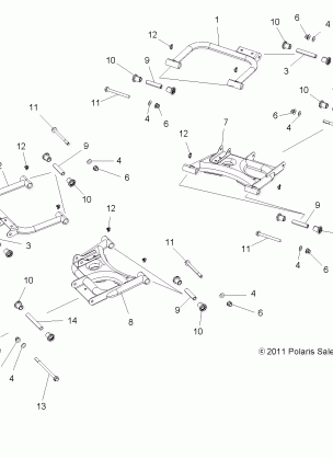 SUSPENSION REAR CONTROL ARMS - Z17VHA57FJ (49RGRSUSPRR12RZR570)