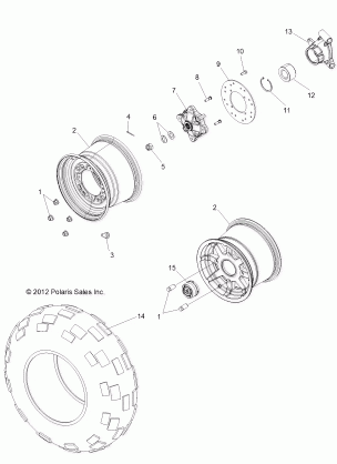 WHEELS REAR - Z17VHA57FJ (49RGRWHEELRR13RZR570)