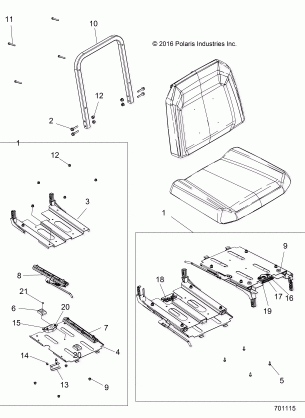 BODY SLIDER DRIVERS SEAT - R17RTE87AU (701115)