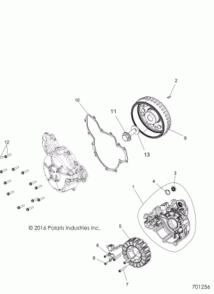 ENGINE STATOR and COVER - R17RT_87 ALL OPTIONS (701256)