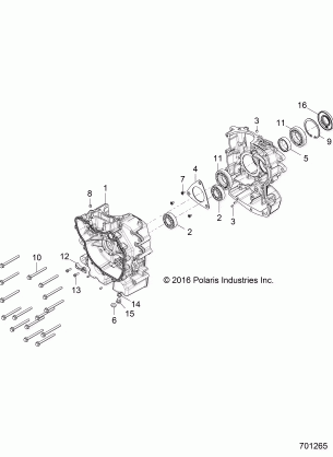 ENGINE CRANKCASE - Z17VJE57AR (701265)