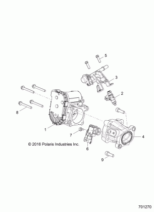 ENGINE THROTTLE BODY and FUEL RAIL - Z17VJE57AR (701270)