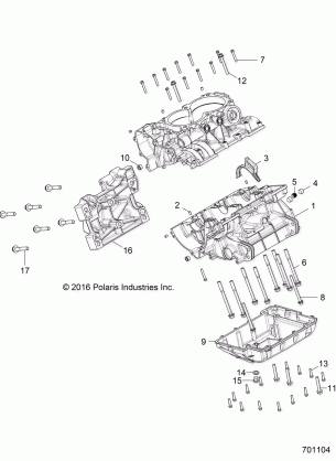 ENGINE CRANKCASE - R17RT_99 ALL OPTIONS (701104)