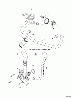 ENGINE WATERPUMP AND BYPASS - R17RT_99 ALL OPTIONS (701109)