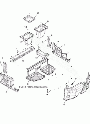 BODY FLOOR FRONT - R17RVA87A1 / E87A9 (49RGRFLOOR15CREW)