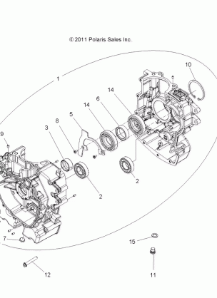 ENGINE CRANKCASE - R18RCA57A1 / A4 / B4 / B1 (49RGRCRANKCASE12RZR570)