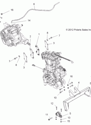 ENGINE ENGINE and TRANSMISSION MOUNTING - R18RMA57F1 / S57C1 / F1 / CV / T57C1 (49RGRENGINEMTG13RZR570)