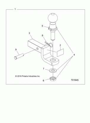 CHASSIS HITCH - R18RMS57C1 / F1 / T57C1 (701645)