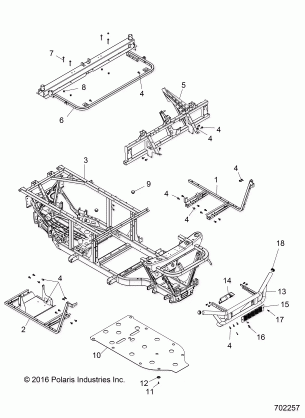 CHASSIS FRAME and FRONT BUMPER - R18RMA57F1 / S57C1 / F1 / CV / T57C1 (702257)