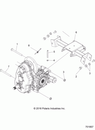 DRIVE TRAIN MAIN GEARCASE MOUNTING - R18RMAE4G8 / G9 (701857)