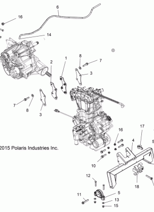 ENGINE ENGINE and TRANSMISSION MOUNTING - R18RNA57B1 / B9 / EBV (700757)