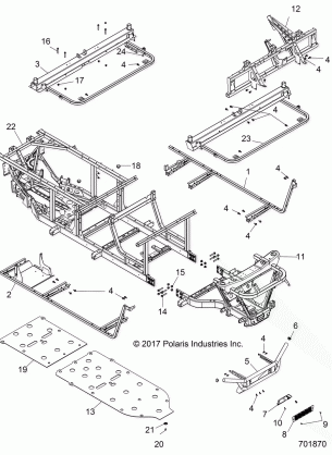 CHASSIS FRAME and FRONT BUMPER - R18RNA57B1 / B9 / EBV (701870)