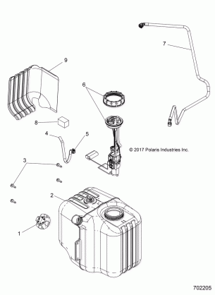 BODY FUEL TANK ASM. - R18RNA57B1 / B9 / EBV (702205)