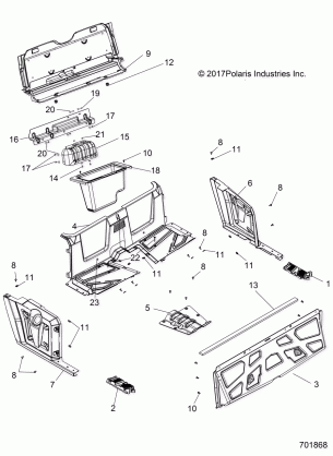 BODY REAR FLOOR and FENDERS - R18RNE57NV (701868)