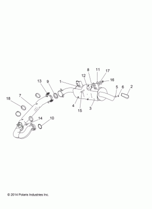 ENGINE EXHAUST SYSTEM - R18RNE57NV (49RGREXHAUST5570MC)