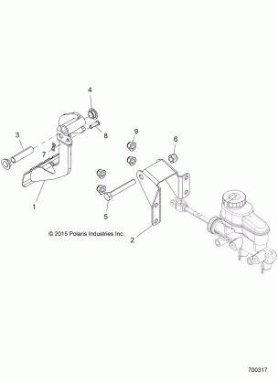 BRAKES PEDAL AND MASTER CYLINDER - R18RNE57NV (700317)