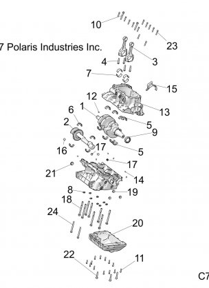 ENGINE CRANKCASE AND CRANKSHAFT - R18RRE99A9 / AX / AM / AS / A1 (C700038)