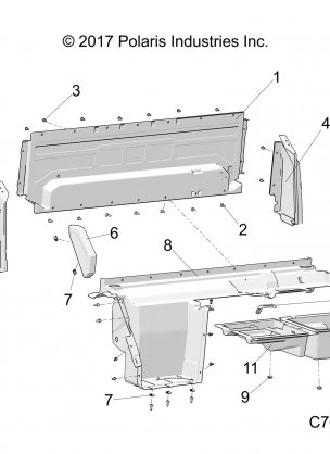 BODY REAR CLOSEOFF AND FENDERS - R18RRE99A9 / AX / AM / AS / A1 (C700059)