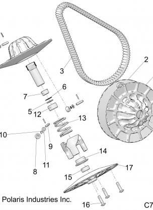 DRIVE TRAIN SECONDARY CLUTCH - R18RRE99A9 / AX / AM / AS / A1 (C700023)